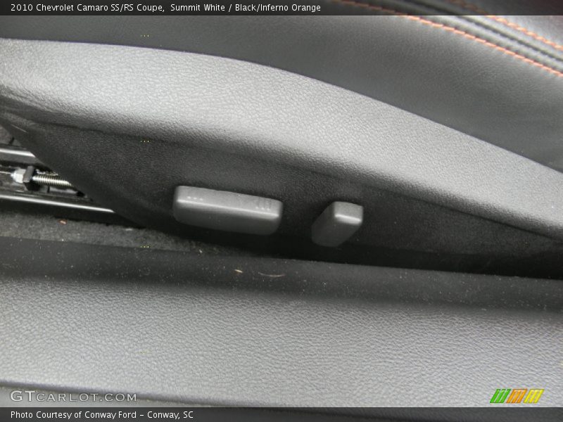 Summit White / Black/Inferno Orange 2010 Chevrolet Camaro SS/RS Coupe