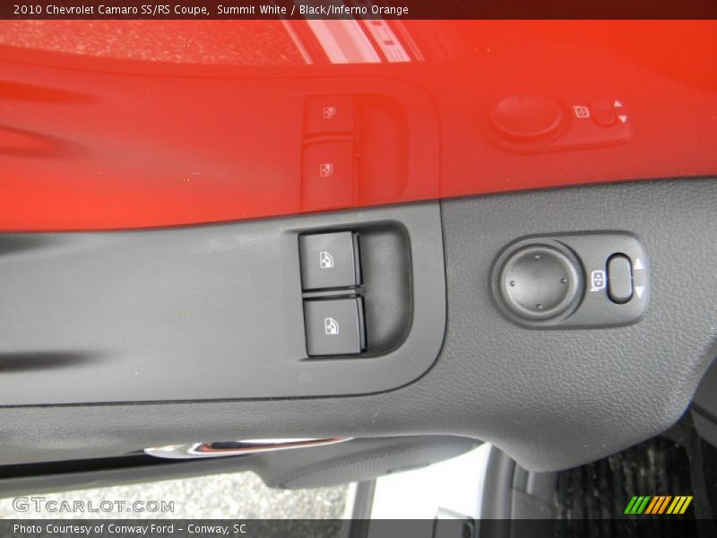 Summit White / Black/Inferno Orange 2010 Chevrolet Camaro SS/RS Coupe