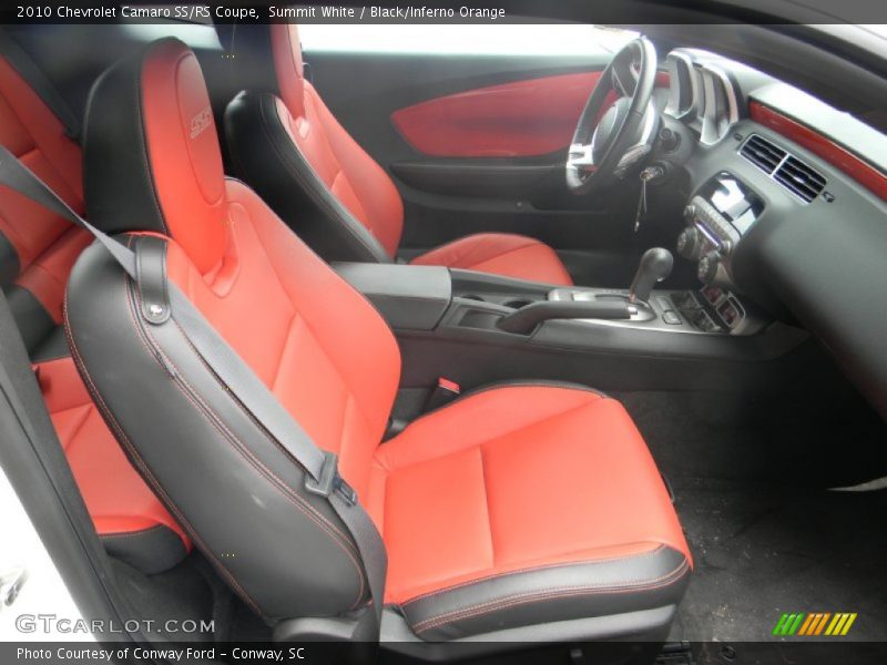  2010 Camaro SS/RS Coupe Black/Inferno Orange Interior