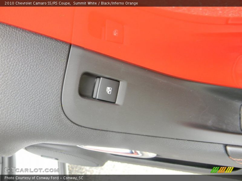 Summit White / Black/Inferno Orange 2010 Chevrolet Camaro SS/RS Coupe