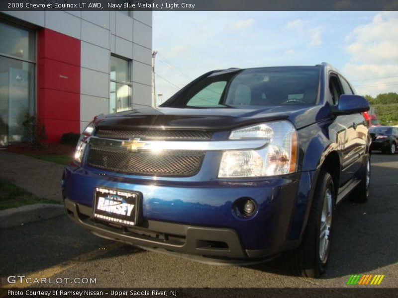 Navy Blue Metallic / Light Gray 2008 Chevrolet Equinox LT AWD