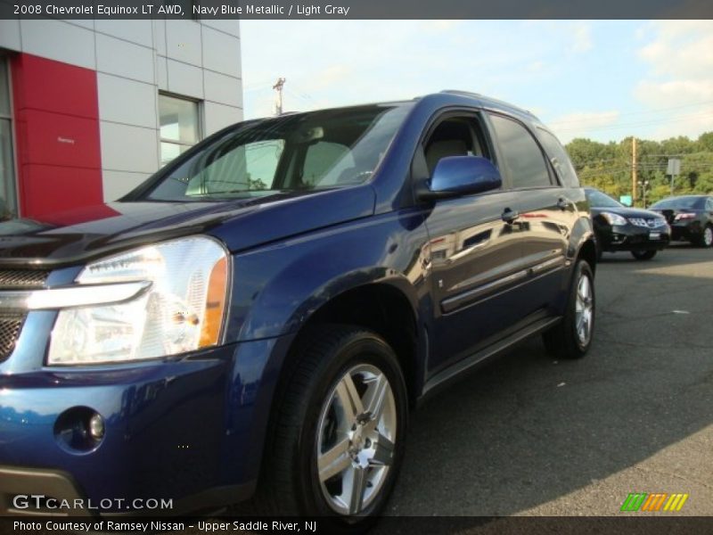 Navy Blue Metallic / Light Gray 2008 Chevrolet Equinox LT AWD