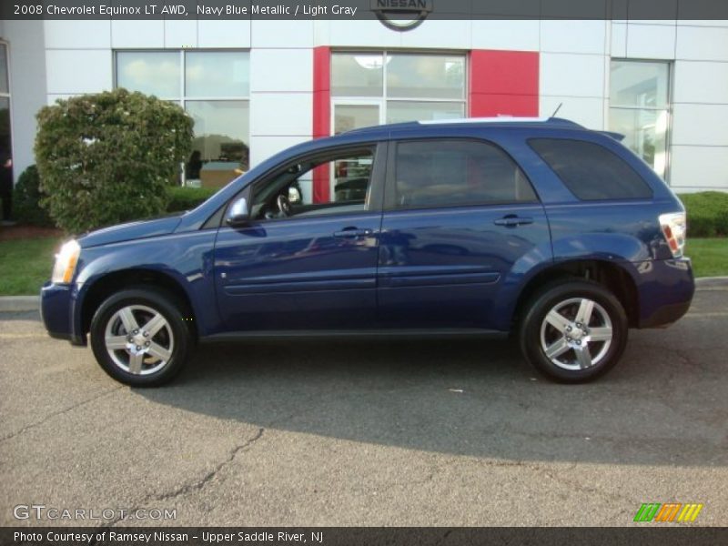 Navy Blue Metallic / Light Gray 2008 Chevrolet Equinox LT AWD