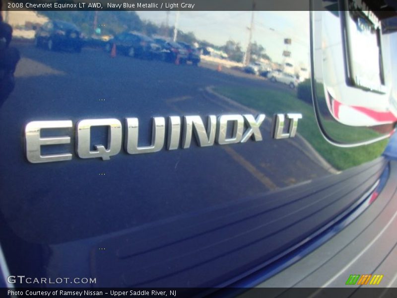 Navy Blue Metallic / Light Gray 2008 Chevrolet Equinox LT AWD