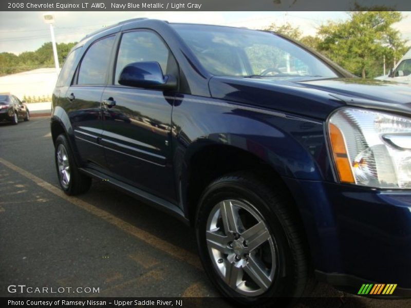 Navy Blue Metallic / Light Gray 2008 Chevrolet Equinox LT AWD