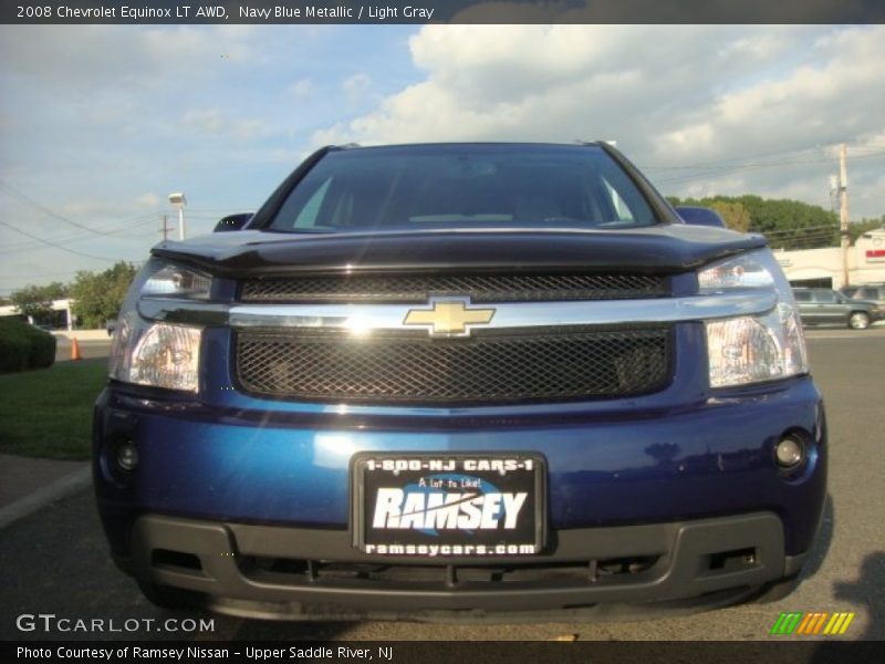 Navy Blue Metallic / Light Gray 2008 Chevrolet Equinox LT AWD