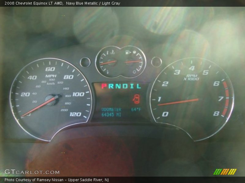 Navy Blue Metallic / Light Gray 2008 Chevrolet Equinox LT AWD