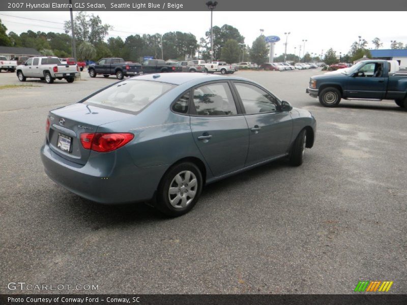Seattle Light Blue / Beige 2007 Hyundai Elantra GLS Sedan