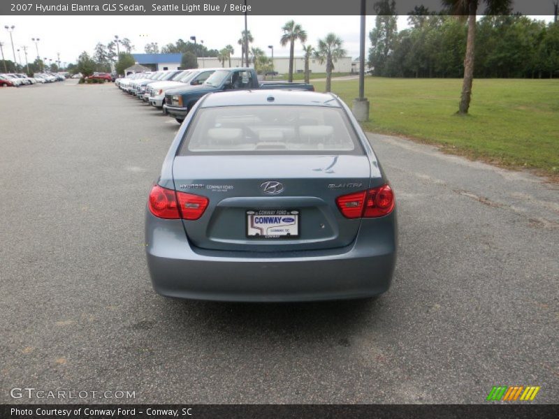 Seattle Light Blue / Beige 2007 Hyundai Elantra GLS Sedan