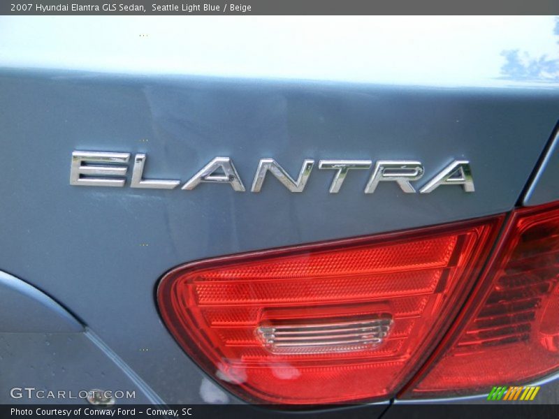 Seattle Light Blue / Beige 2007 Hyundai Elantra GLS Sedan