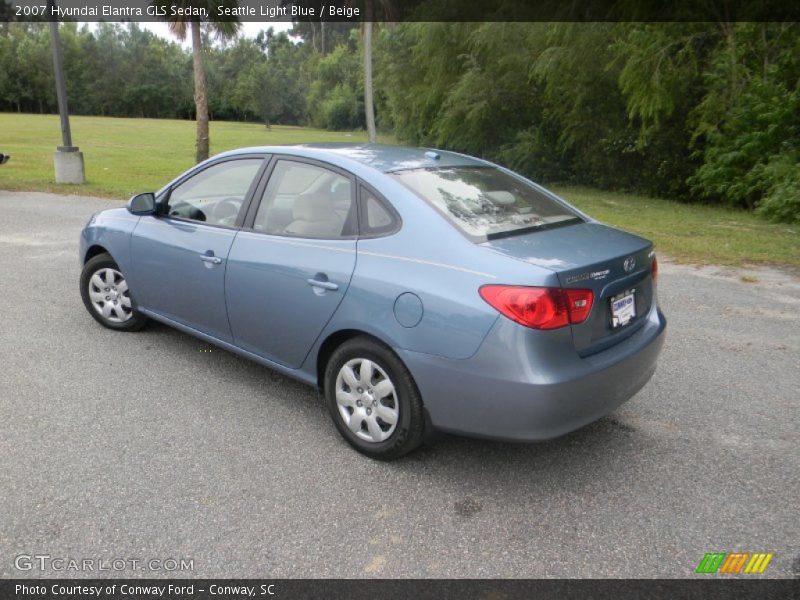 Seattle Light Blue / Beige 2007 Hyundai Elantra GLS Sedan