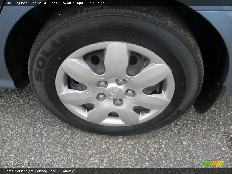 Seattle Light Blue / Beige 2007 Hyundai Elantra GLS Sedan