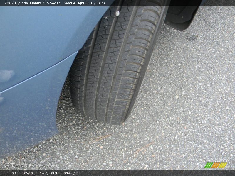 Seattle Light Blue / Beige 2007 Hyundai Elantra GLS Sedan
