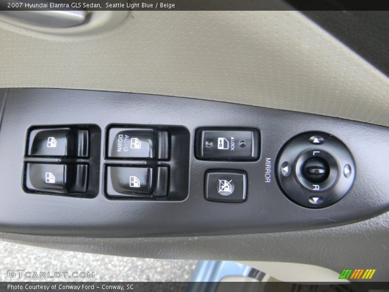 Seattle Light Blue / Beige 2007 Hyundai Elantra GLS Sedan