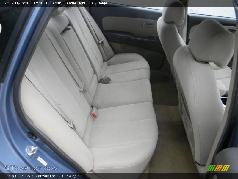 Seattle Light Blue / Beige 2007 Hyundai Elantra GLS Sedan