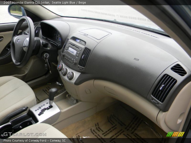 Seattle Light Blue / Beige 2007 Hyundai Elantra GLS Sedan