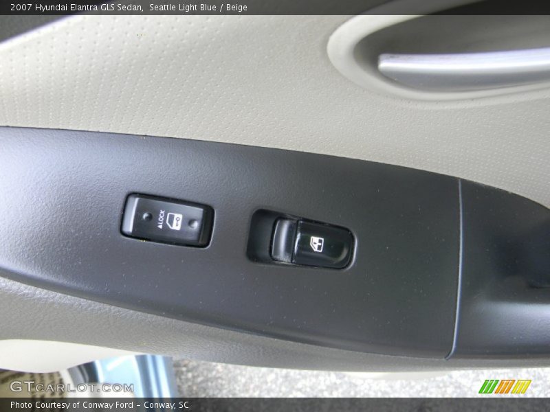 Seattle Light Blue / Beige 2007 Hyundai Elantra GLS Sedan