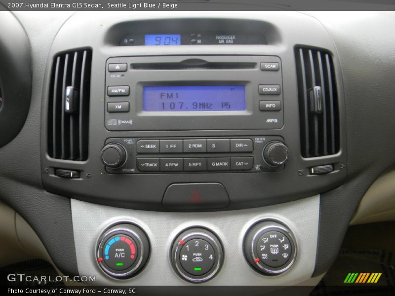 Seattle Light Blue / Beige 2007 Hyundai Elantra GLS Sedan