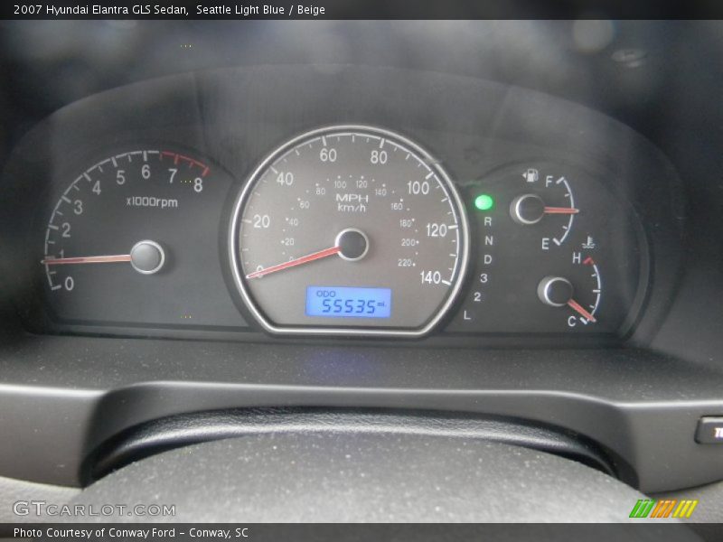 Seattle Light Blue / Beige 2007 Hyundai Elantra GLS Sedan