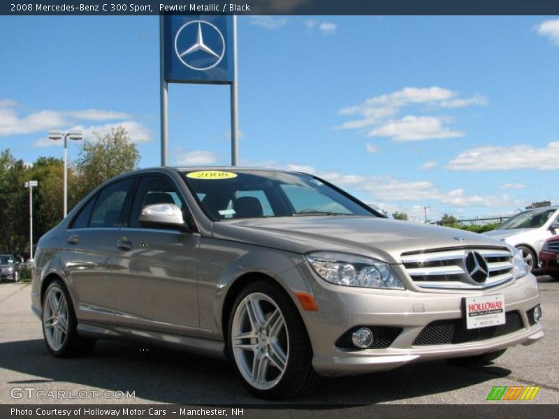 Pewter Metallic / Black 2008 Mercedes-Benz C 300 Sport