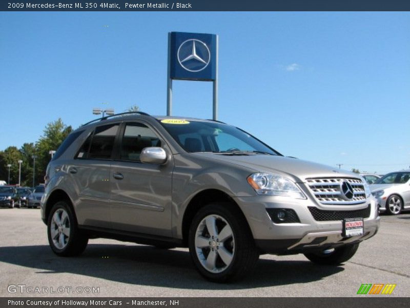 Pewter Metallic / Black 2009 Mercedes-Benz ML 350 4Matic