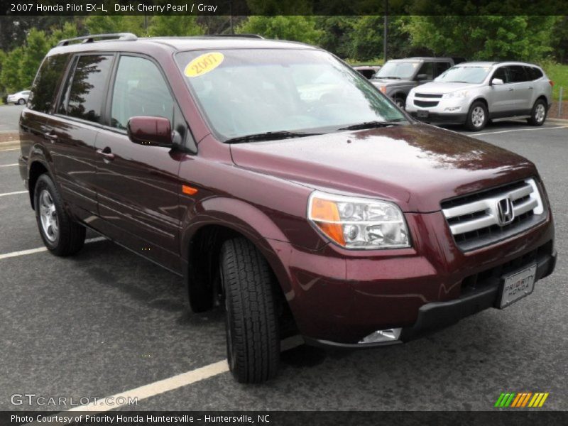 Dark Cherry Pearl / Gray 2007 Honda Pilot EX-L