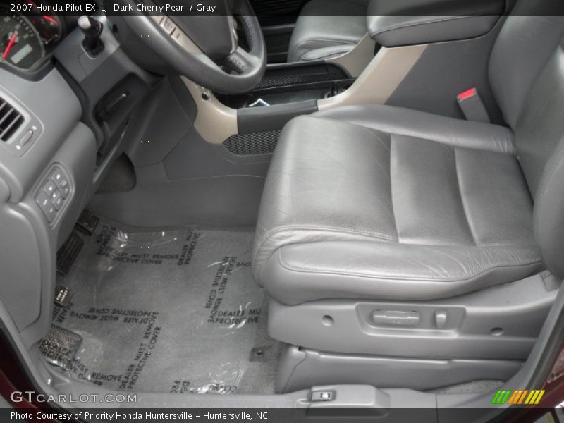 Dark Cherry Pearl / Gray 2007 Honda Pilot EX-L