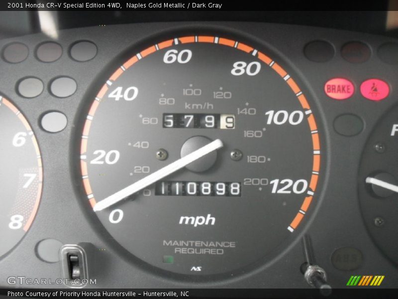 Naples Gold Metallic / Dark Gray 2001 Honda CR-V Special Edition 4WD