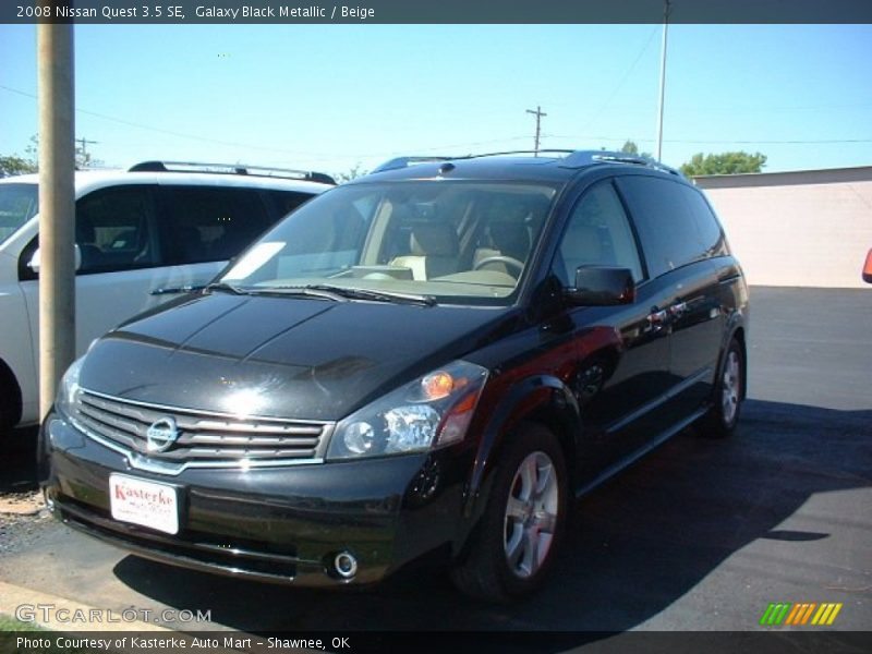 Galaxy Black Metallic / Beige 2008 Nissan Quest 3.5 SE