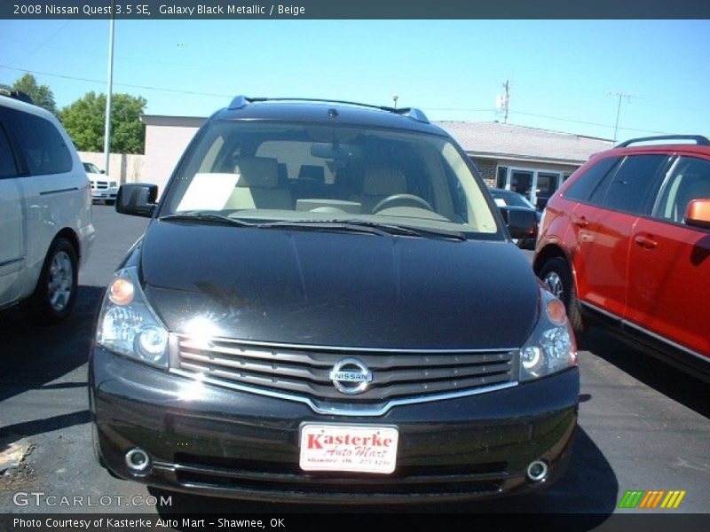 Galaxy Black Metallic / Beige 2008 Nissan Quest 3.5 SE