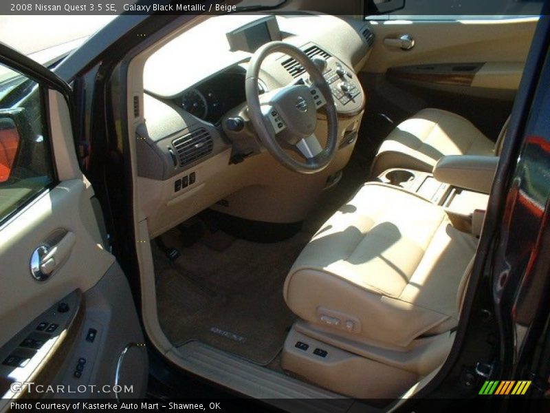 Galaxy Black Metallic / Beige 2008 Nissan Quest 3.5 SE