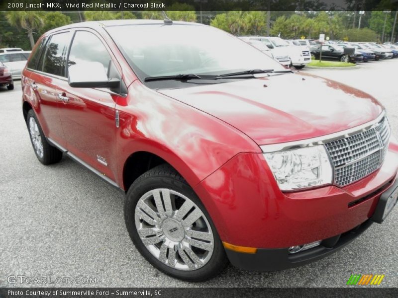 Vivid Red Metallic / Charcoal Black 2008 Lincoln MKX
