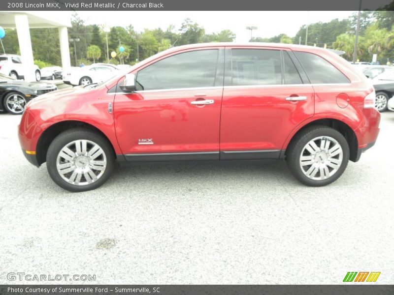 Vivid Red Metallic / Charcoal Black 2008 Lincoln MKX