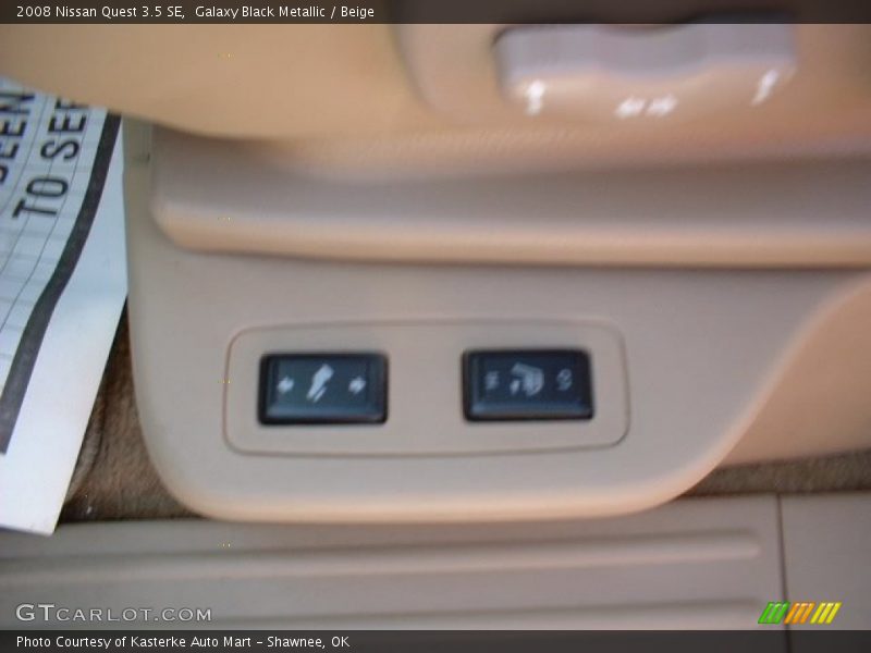 Galaxy Black Metallic / Beige 2008 Nissan Quest 3.5 SE