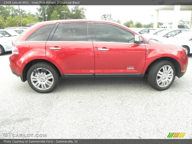 Vivid Red Metallic / Charcoal Black 2008 Lincoln MKX