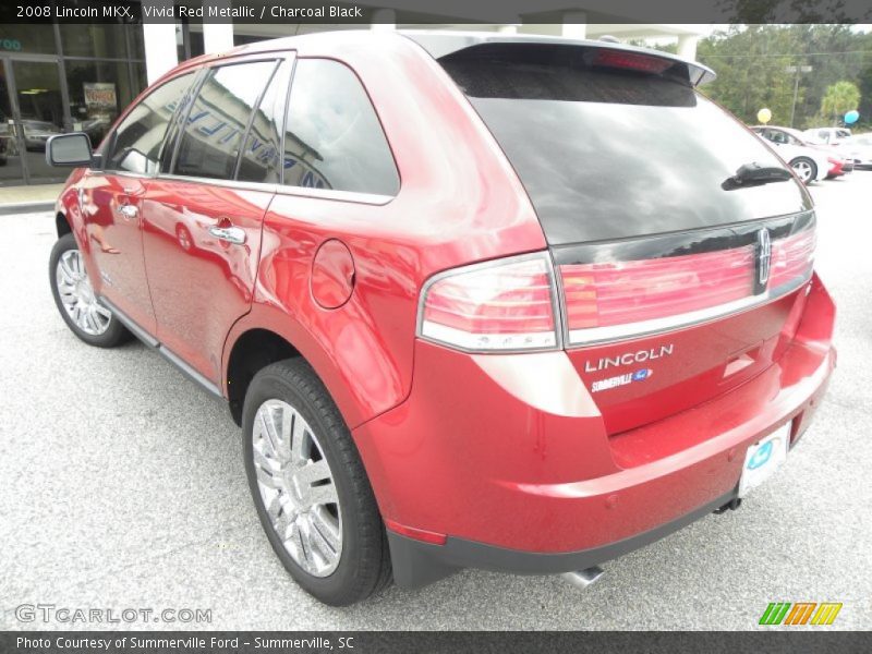 Vivid Red Metallic / Charcoal Black 2008 Lincoln MKX