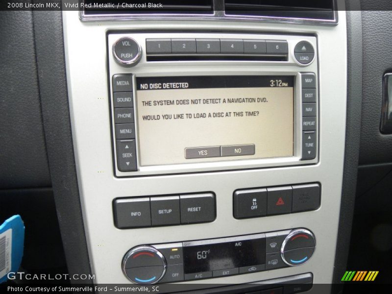 Vivid Red Metallic / Charcoal Black 2008 Lincoln MKX