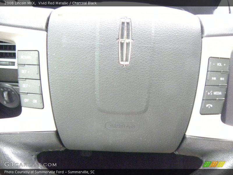 Vivid Red Metallic / Charcoal Black 2008 Lincoln MKX