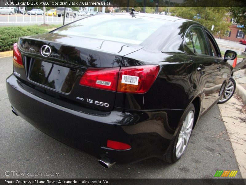 Obsidian Black / Cashmere Beige 2008 Lexus IS 250 AWD
