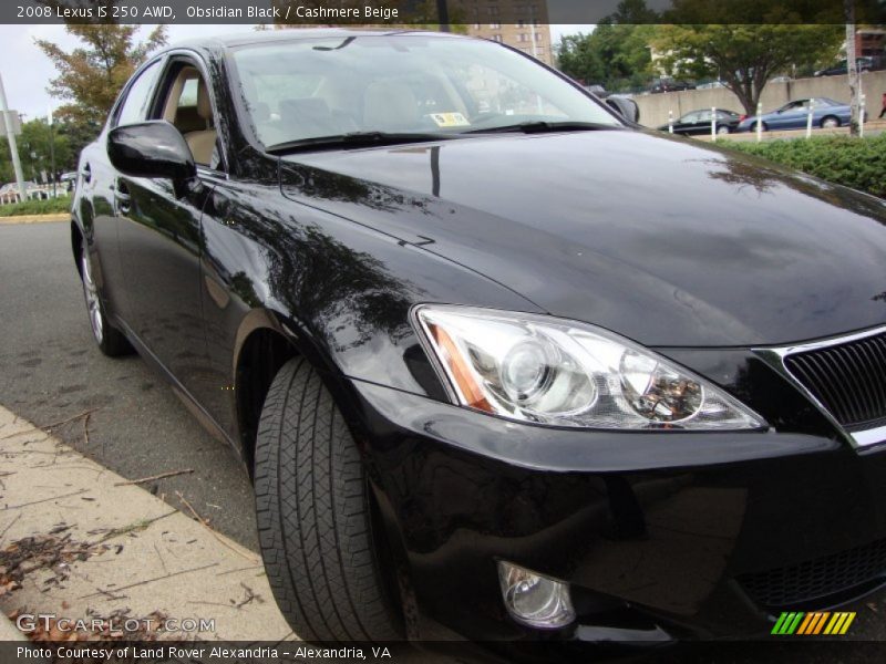 Obsidian Black / Cashmere Beige 2008 Lexus IS 250 AWD