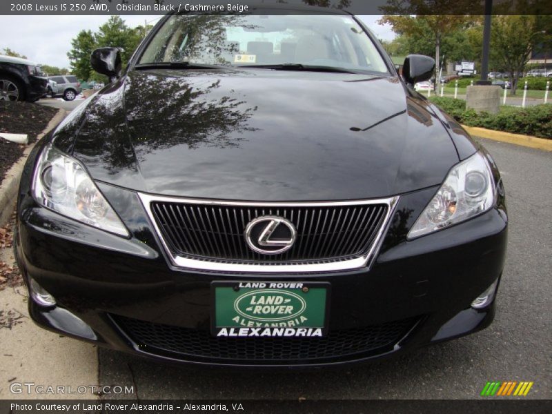 Obsidian Black / Cashmere Beige 2008 Lexus IS 250 AWD