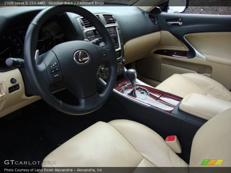 Obsidian Black / Cashmere Beige 2008 Lexus IS 250 AWD