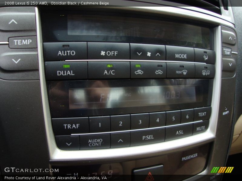 Obsidian Black / Cashmere Beige 2008 Lexus IS 250 AWD