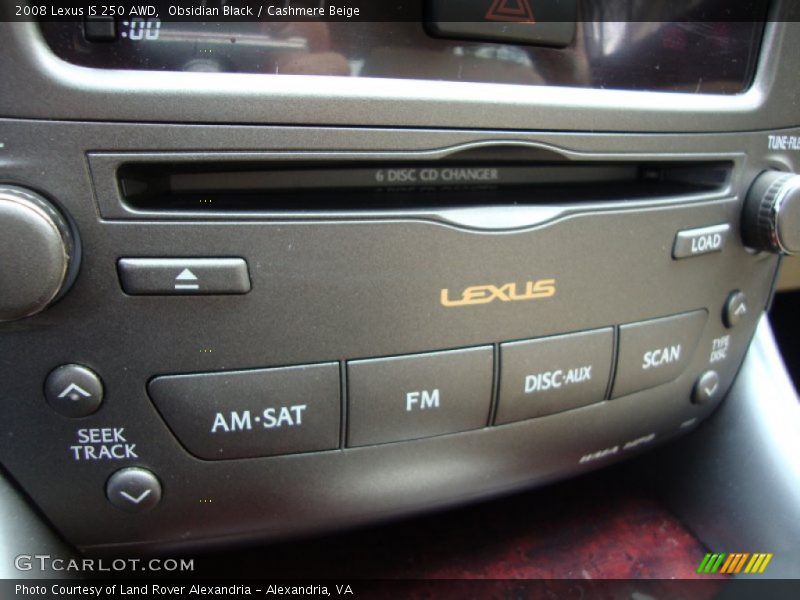 Obsidian Black / Cashmere Beige 2008 Lexus IS 250 AWD