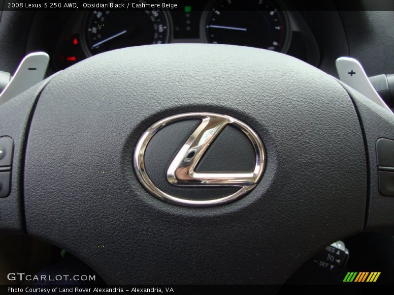 Obsidian Black / Cashmere Beige 2008 Lexus IS 250 AWD