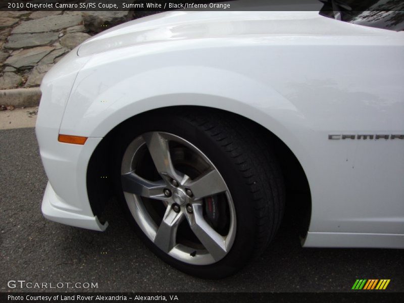 Summit White / Black/Inferno Orange 2010 Chevrolet Camaro SS/RS Coupe