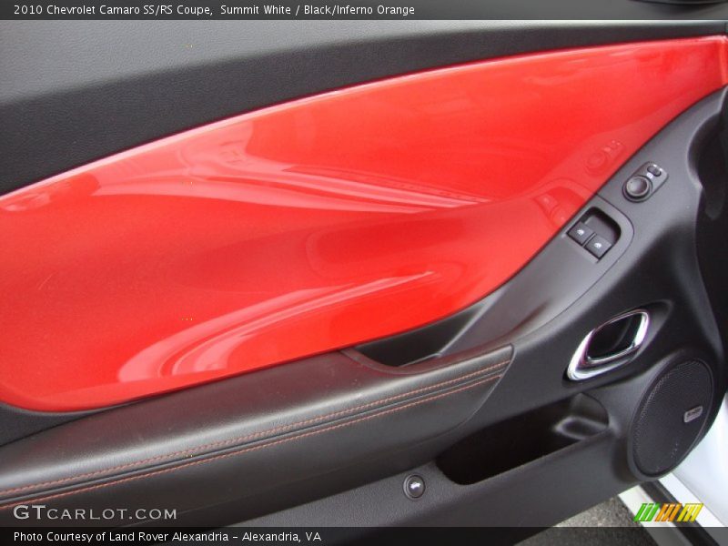 Summit White / Black/Inferno Orange 2010 Chevrolet Camaro SS/RS Coupe