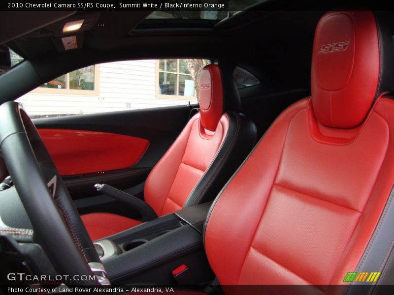  2010 Camaro SS/RS Coupe Black/Inferno Orange Interior