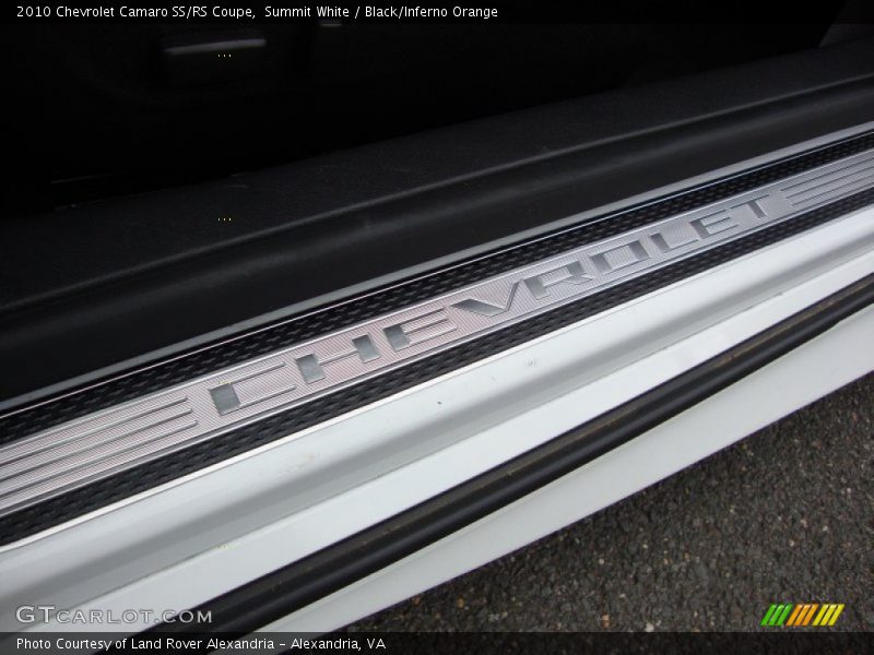 Summit White / Black/Inferno Orange 2010 Chevrolet Camaro SS/RS Coupe