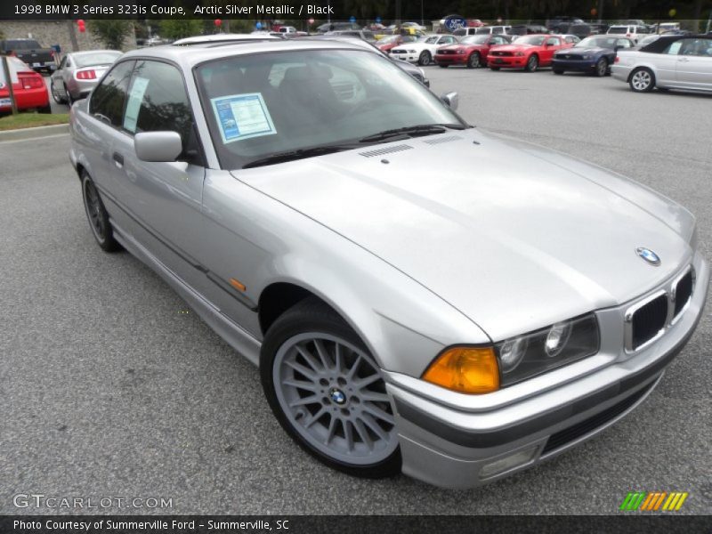 Arctic Silver Metallic / Black 1998 BMW 3 Series 323is Coupe